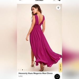 Lulus Magenta Maxi Dress
